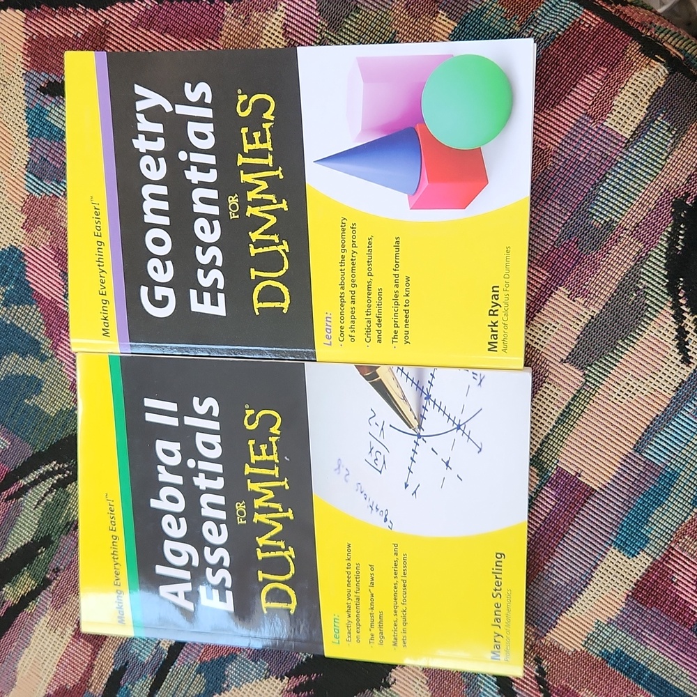 Algebra 2 Essentials For Dummies and Geometry Essentials For Dummies